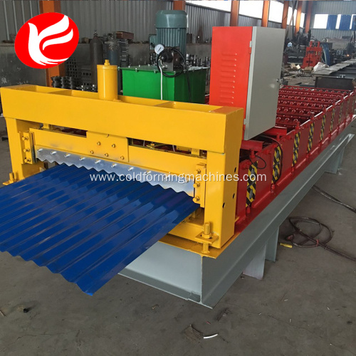 Corrugated roof sheet roll forming making machine